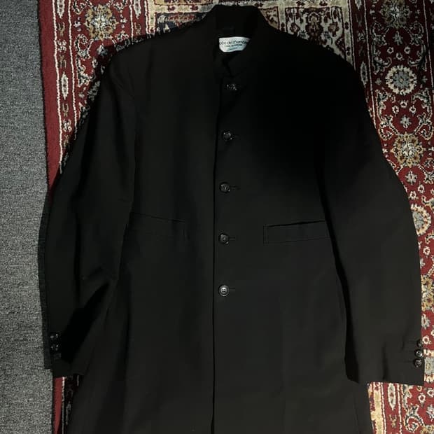 Comme des garcons 테일러드 스탠카라 코트 자켓