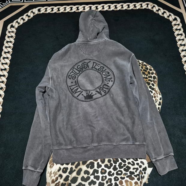 스투시 24F/W 부아나 피그먼드 다이드 후드집업 L 정품