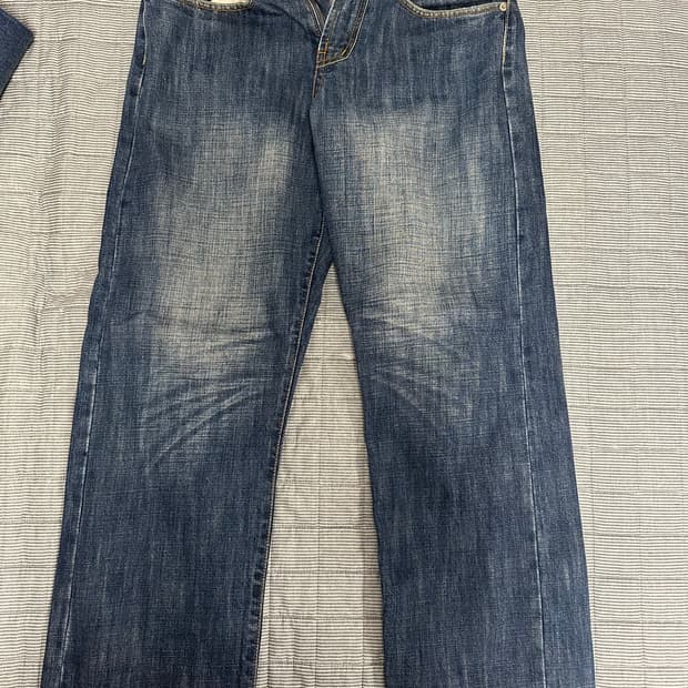 에비수 빈티지 워싱 청바지