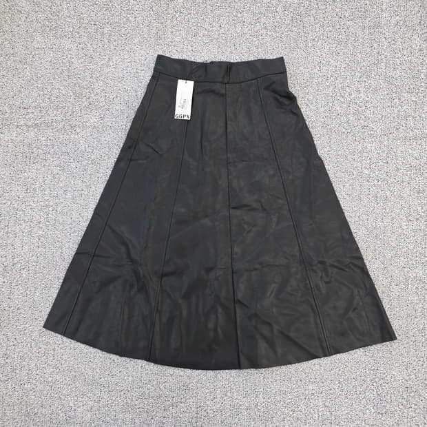 [S] GGPX 비스코스 가죽 플리츠 스커트 치마 0119J