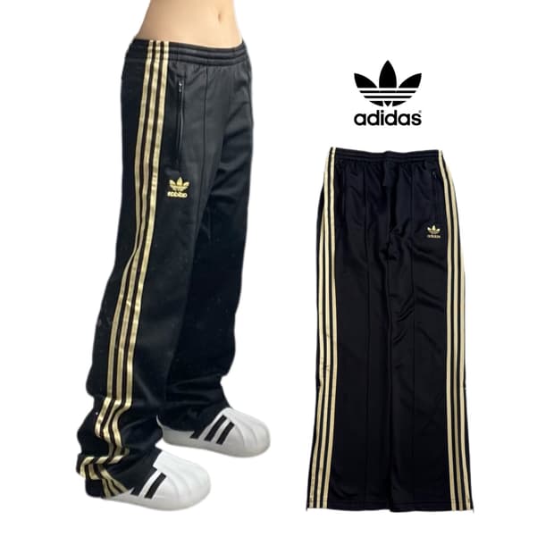 아디다스 파이어버드 검금 삼선 올드스쿨 트랙팬츠