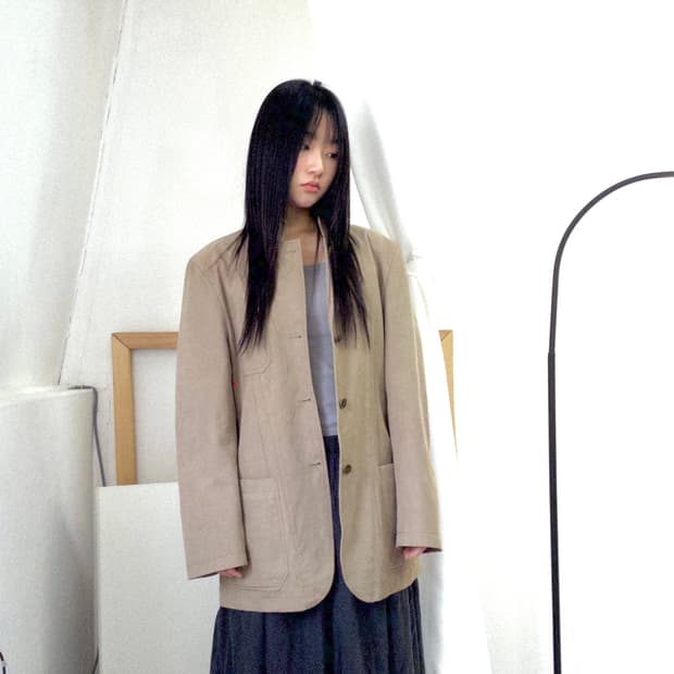 [VTG] beige cotton jacket