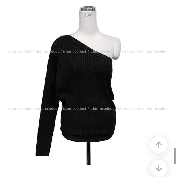 언발 오프숄더 니트(블랙)