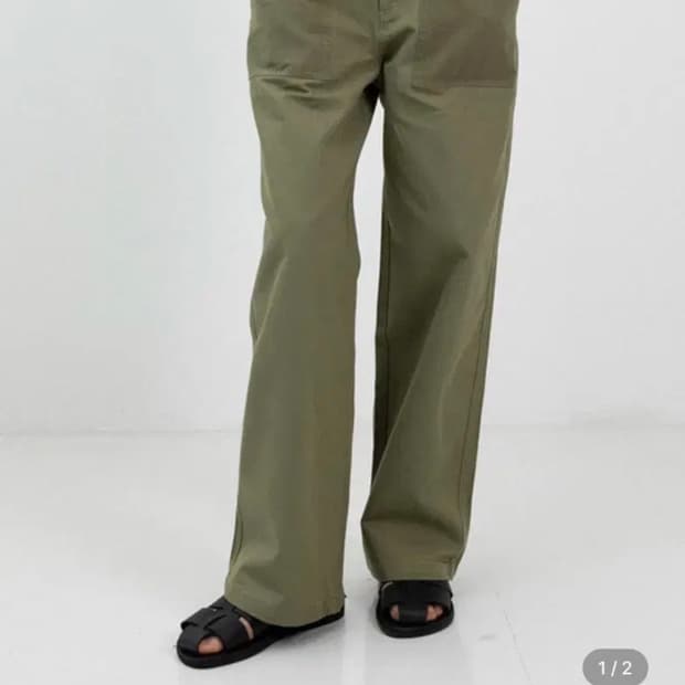 새상품) leau 로우 oliver pocket pants khaki S