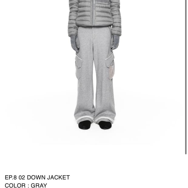 Xlim ep.8 02 경량패딩 그레이(m,l)