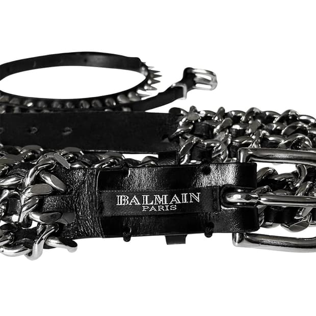 balmain aw09 triple chain belt