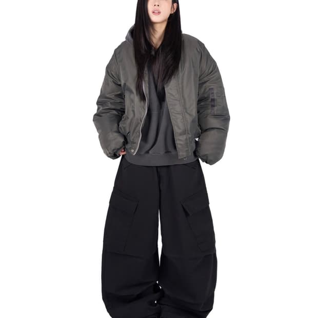 reetkim heavy cropped flight jumper ma-1