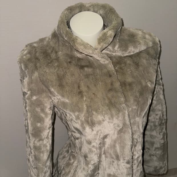 빈티지 민트그레이 퍼자켓