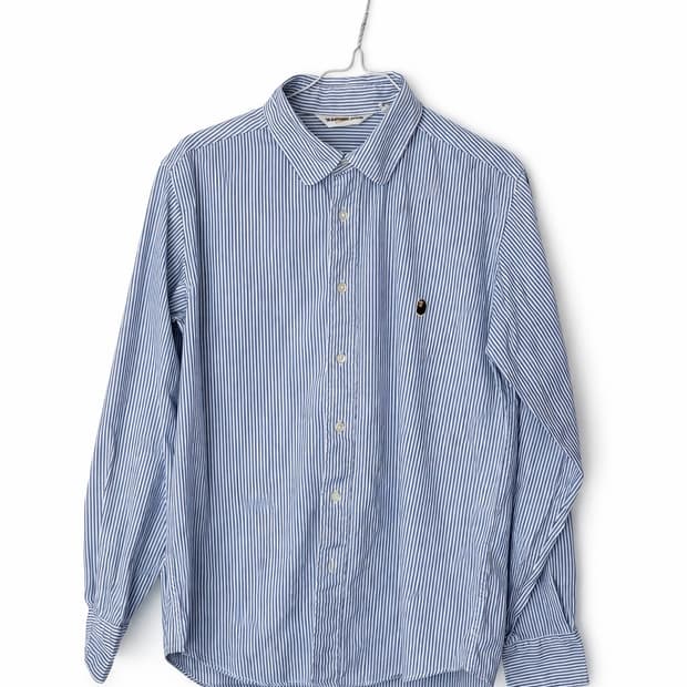 베이프 스트라이프 긴팔 셔츠 (L)