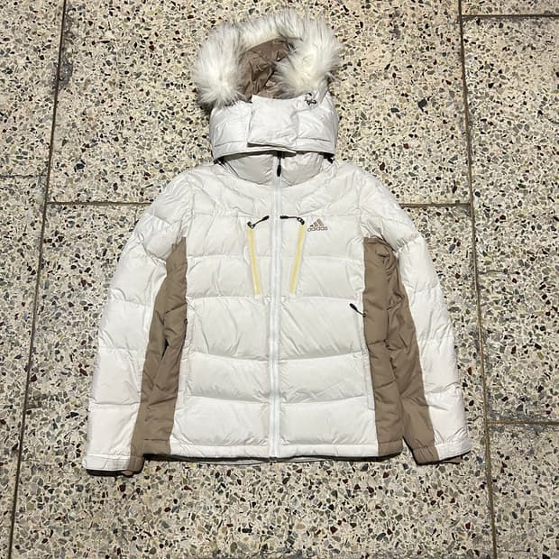 아디다스(ADIDAS) 크림 숏패딩 자켓