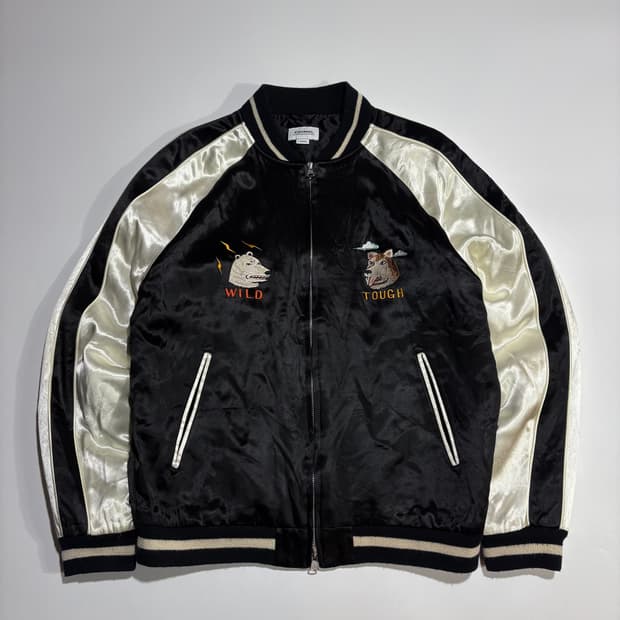 커버낫 자수 블랙 스카잔 자켓