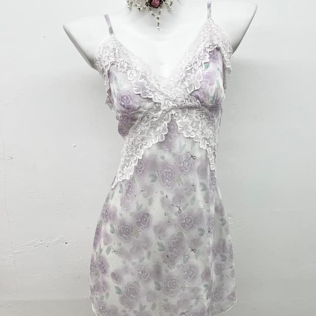 페어리 로즈 레이스 슬립