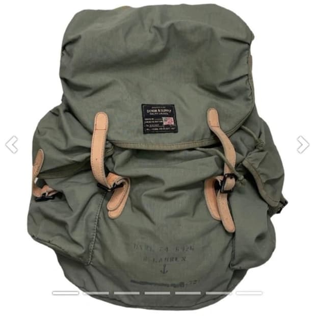 [폴로 랄프로렌/빈티지] 데님 서플라이 카키 럭색