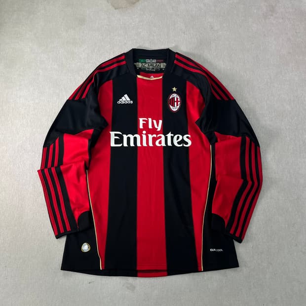 100 아디다스 10-11 AC밀란 홈 긴팔 유니폼