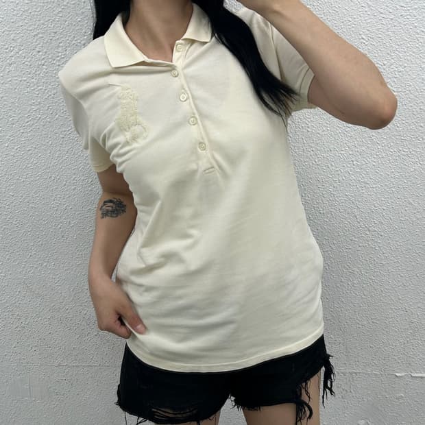 폴로 랄프로렌 비즈 빅포니 아이보리 pk반팔 L