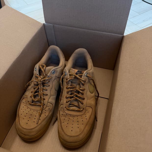 나이키 (270)에어포스 1 07WB 플랙스 브라운 된장포스