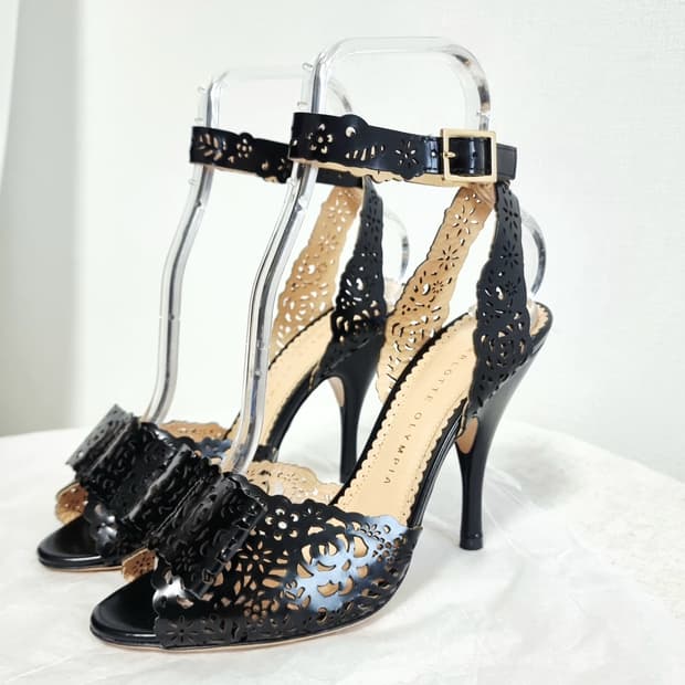 샬롯 올림피아 하이힐 오픈토힐 구두 (37/240) 상태좋음