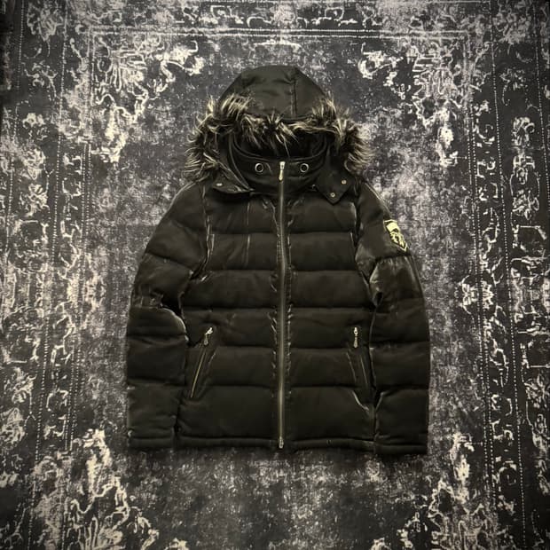 Midas 00’s Faux Fur Shiny Puffer Jacket