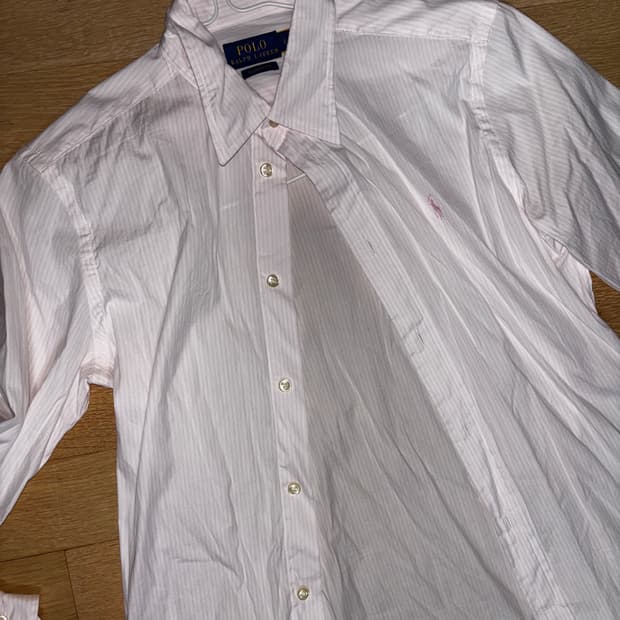 폴로 랄프로렌 핑크 클래식핏 스트라이프 셔츠