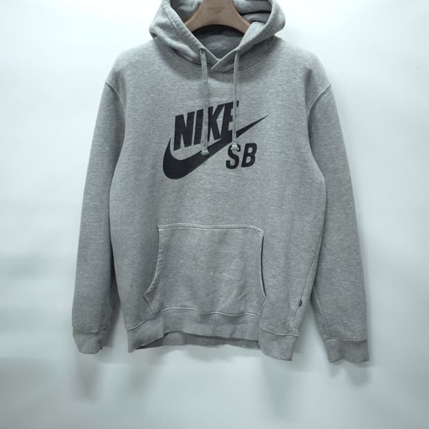 나이키SB 남성 메인로고 그레이 기모 후드티 (XL)