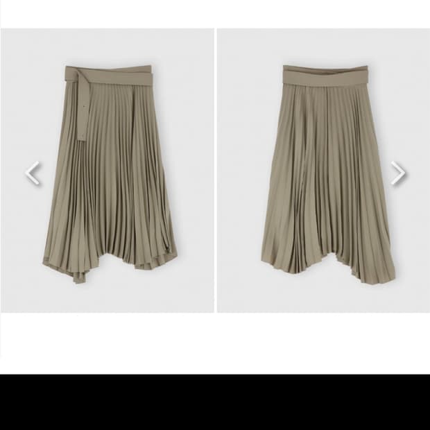 렉토 플리츠 스커트 언발 스커트 M 66