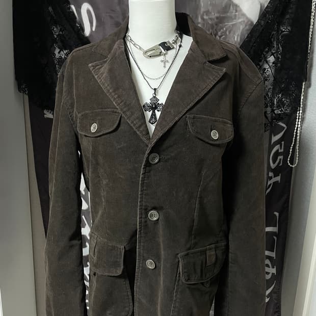 Corduroy Blazer Jacket 00s 빈티지코튼자켓유니섹스요지