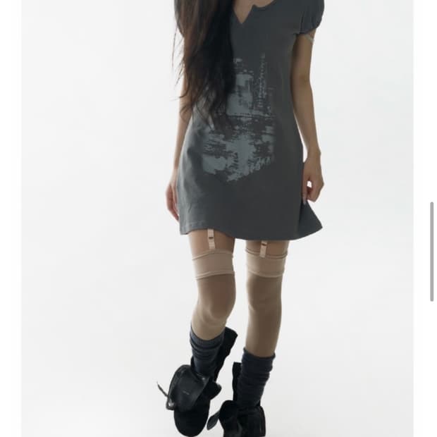 City Dress Charcoal 오스하이 원피스