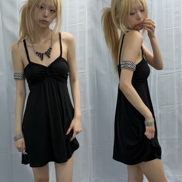 [CECIL McBEE] Black Mini Dress
