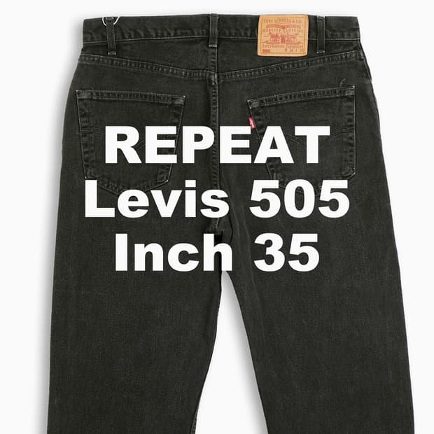 빈티지 리바이스 505 흑청 블랙진 90s 35 인치 LV5053643