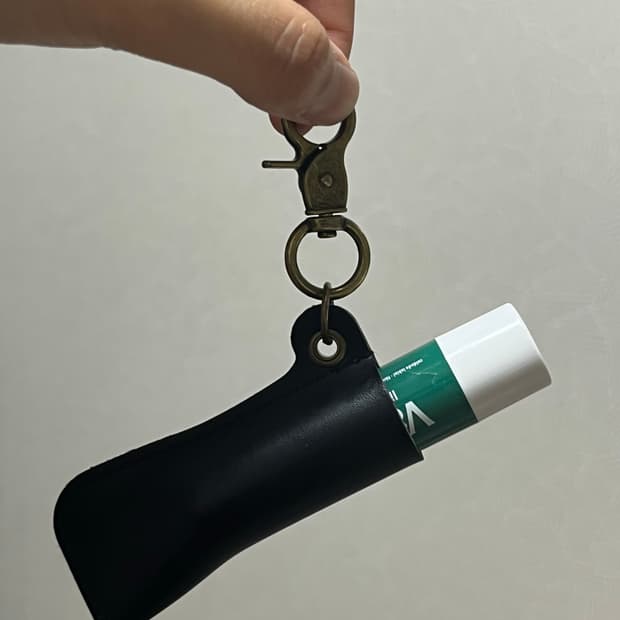 [새상품] 립밤 가죽 케이스 키링