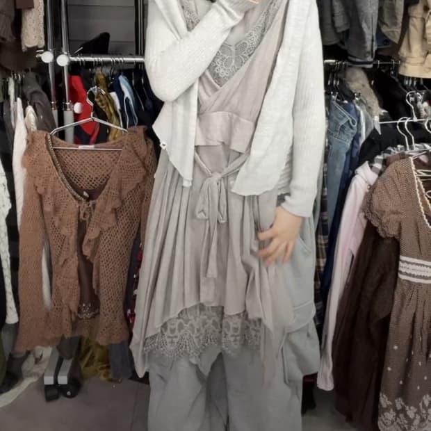 선가든 그레이 페어리 원피스셋