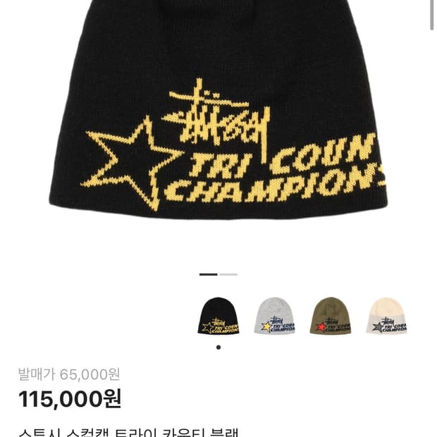 스투시 스컬캡 비니