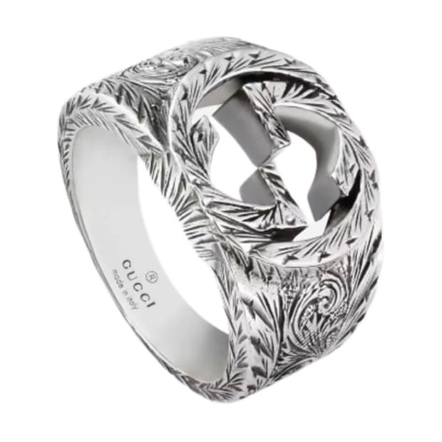 구찌 인터로킹 GG 반지 11호