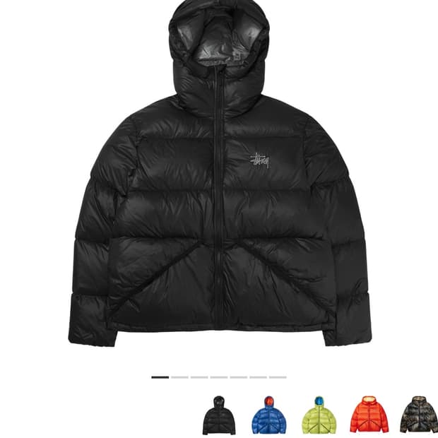 스투시 다운파카 마이크로 립스탑 패딩 xs