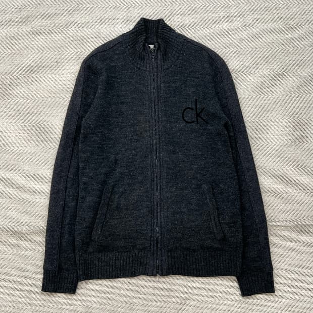 캘빈클라인진스 로고 니트집업 r2295