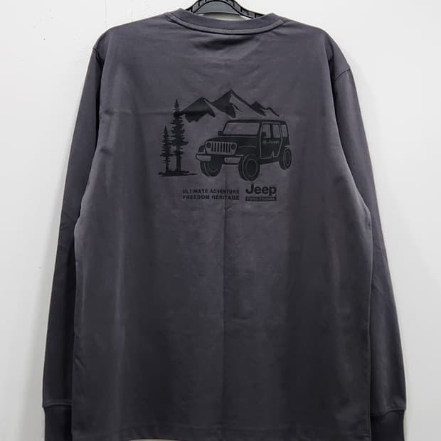 [L] 지프 Jeep 긴팔 티셔츠 롱슬리브 남성 L사이즈 다크그레이