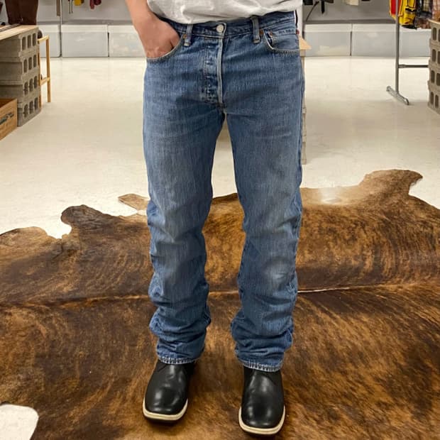 LEVI'S 501 denim pants 리바이스 140주년 가죽패치