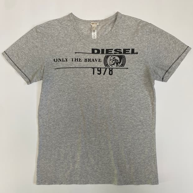 디젤 'Only The Brave' 그래픽 티셔츠 (Grey)