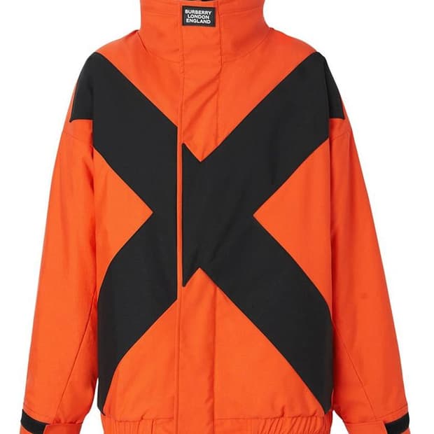 [44(105)] 버버리 오렌지 크로스 나일론 집업 자켓