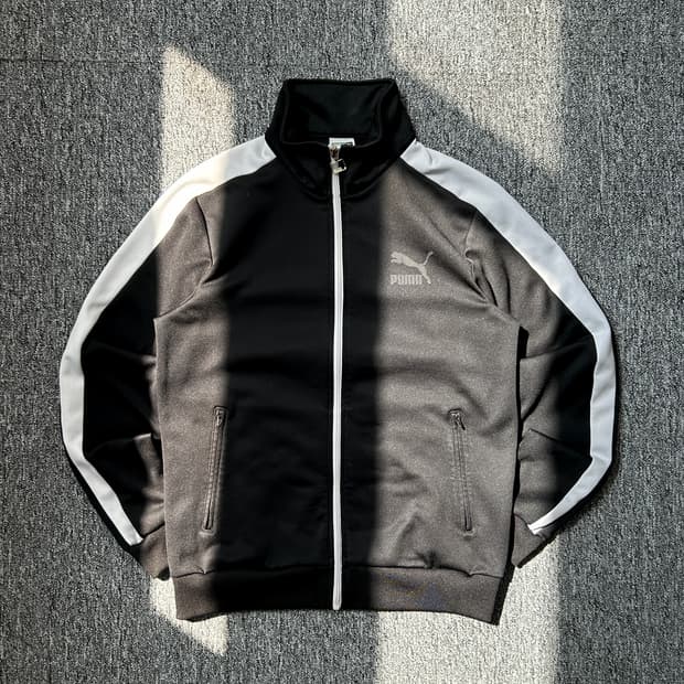 퓨마 블랙 사이드라인 트랙탑 져지 