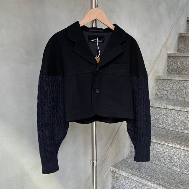 꼼데가르송 트리콧 니트 자켓