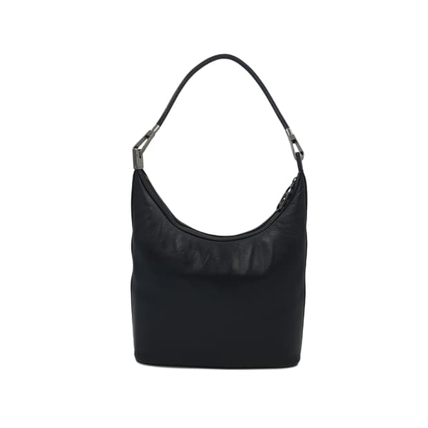 구찌 블랙 레더 호보백 숄더백