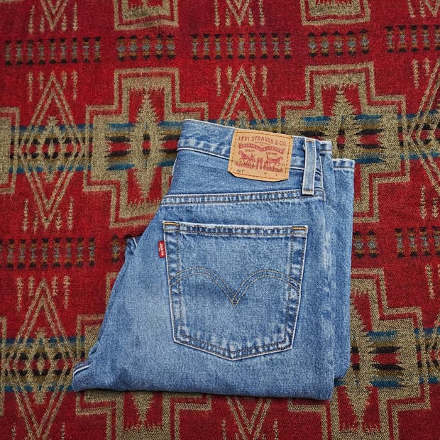 Levis 501 연청 데님 진 26