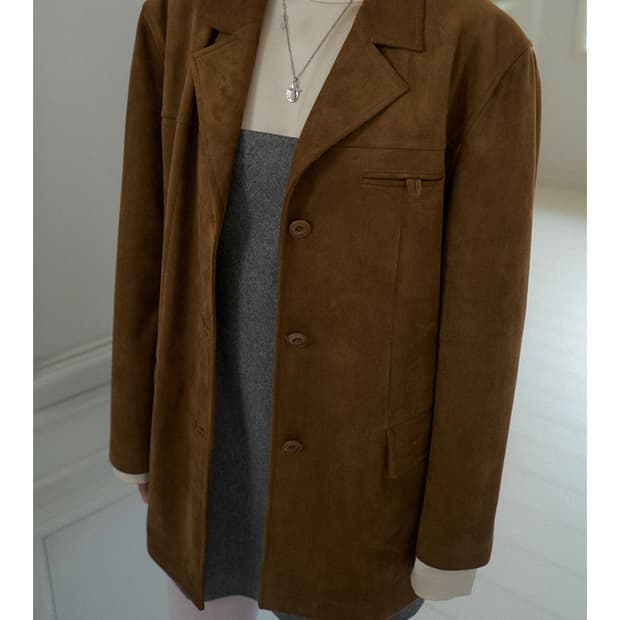 오버듀플레어 CLASSIC SUEDE JACKET_CAMEL
