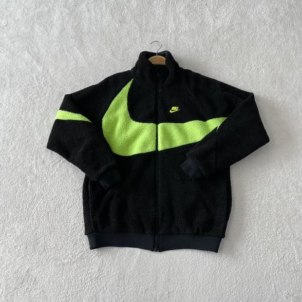 L 나이키 빅스우시 양면 자켓 후리스 바람막이 100