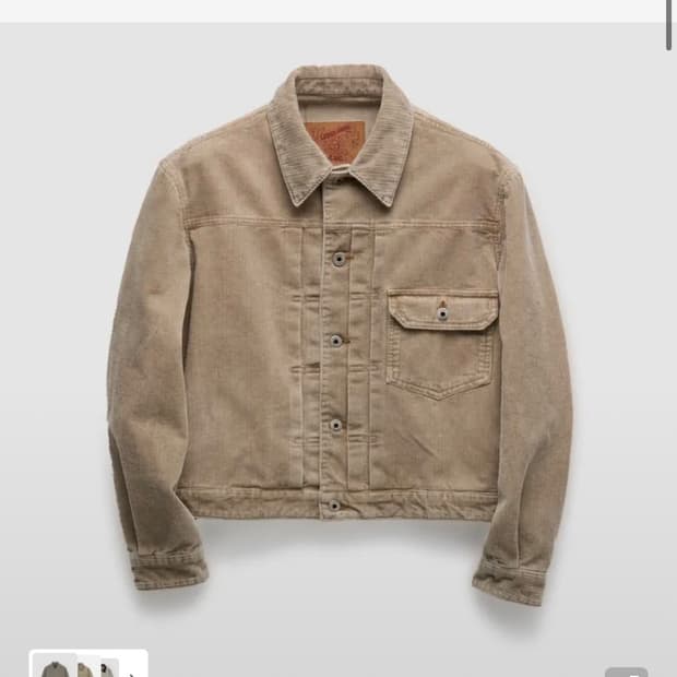 쿠어 타입1 코듀로이 워시드 트러커 자켓 워시드베이지