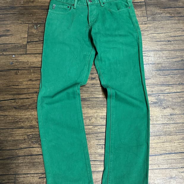 아베크롬비앤피치(Abercrombie & Fitch) 그린 컬러 데님팬츠