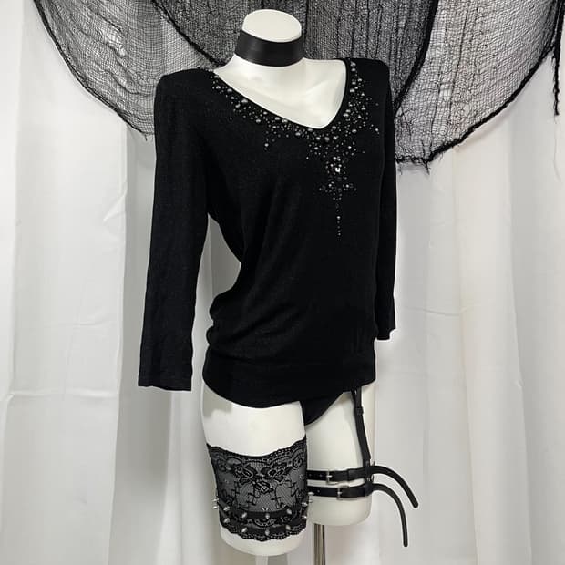 bead glitter knit