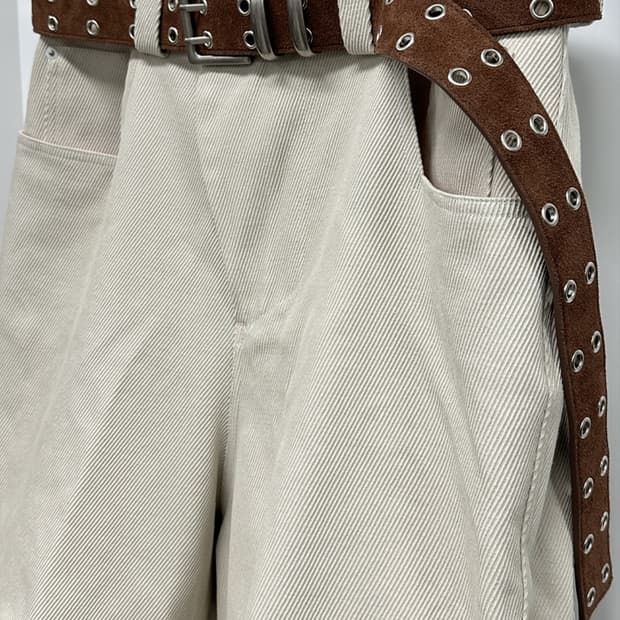 Kamien 카미엔xMJD double hole suede belt 