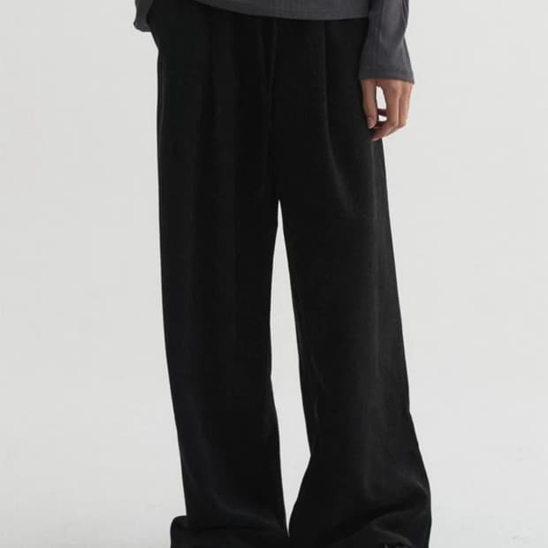 Dnsr 코듀로이 원턱 와이드팬츠 m